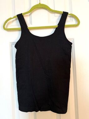 🎀 NWT WARNERS TANK TOP Smoothing w Shelf Bra L XL Black NEW 🎀